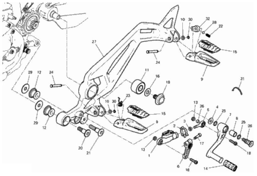 FOOTRESTS, LEFT 