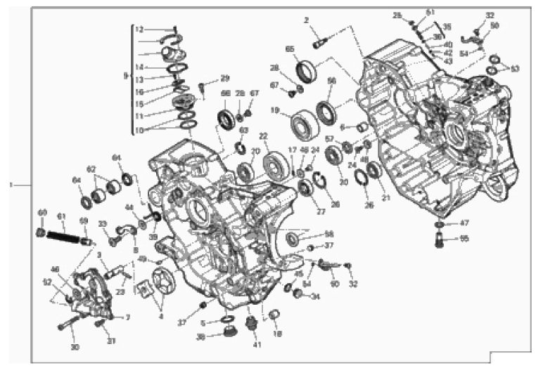 HALF-CRANKCASES PAIR 