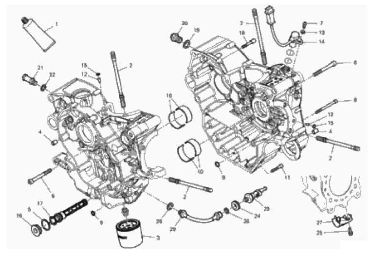 HALF-CRANKCASES PAIR 