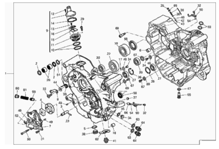 HALF-CRANKCASES PAIR 