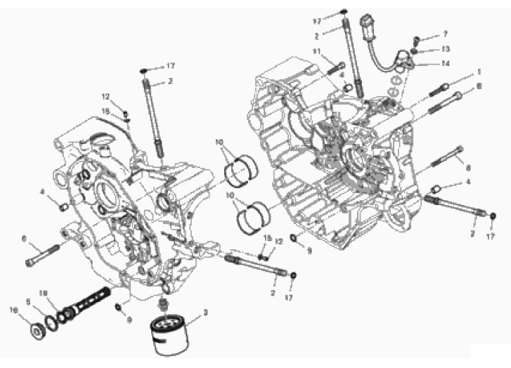 HALF-CRANKCASES PAIR 