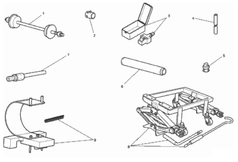 WORKSHOP SERVICE TOOLS, FRAME 