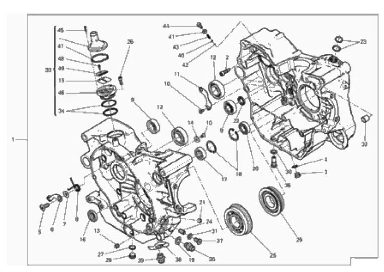 HALF-CRANKCASES PAIR 