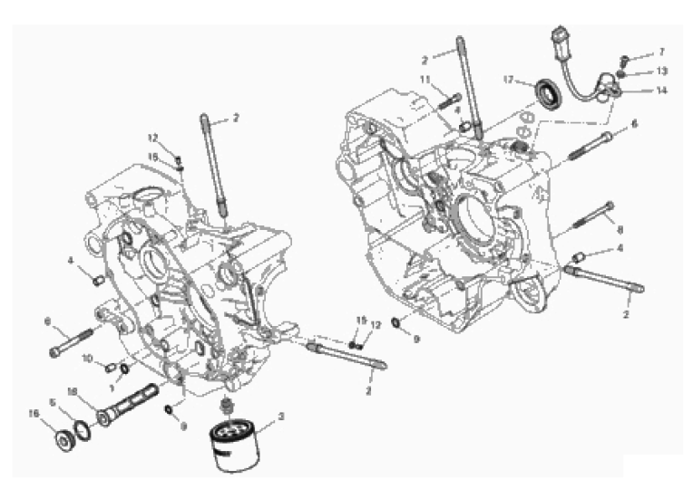 HALF-CRANKCASES PAIR 