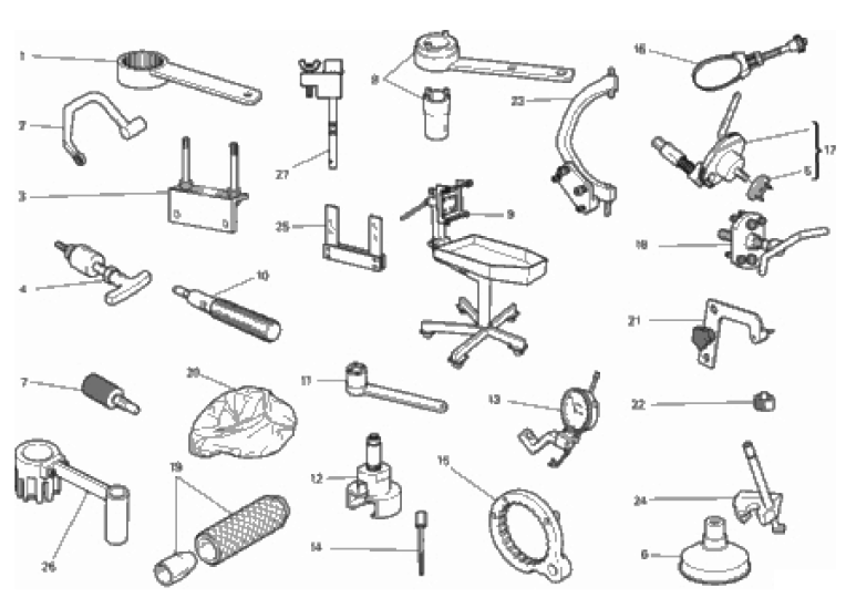 WORKSHOP SERVICE TOOLS, ENGINE 