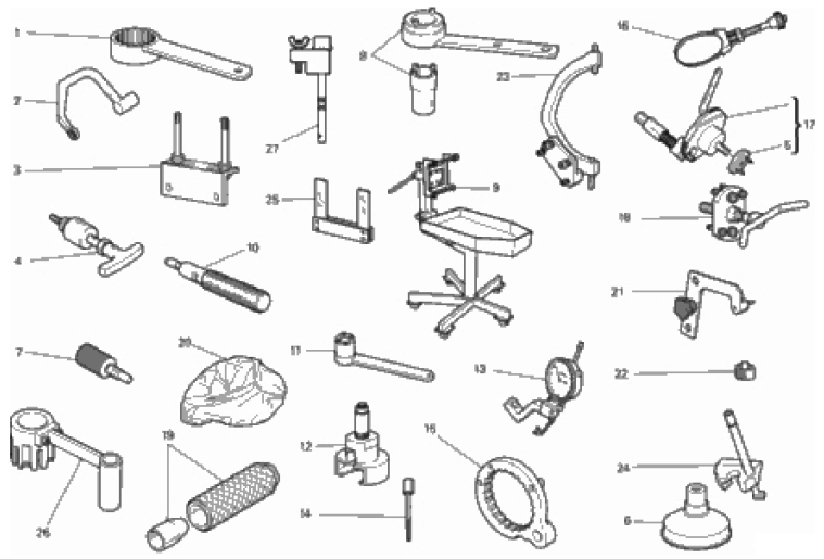 WORKSHOP SERVICE TOOLS, ENGINE 