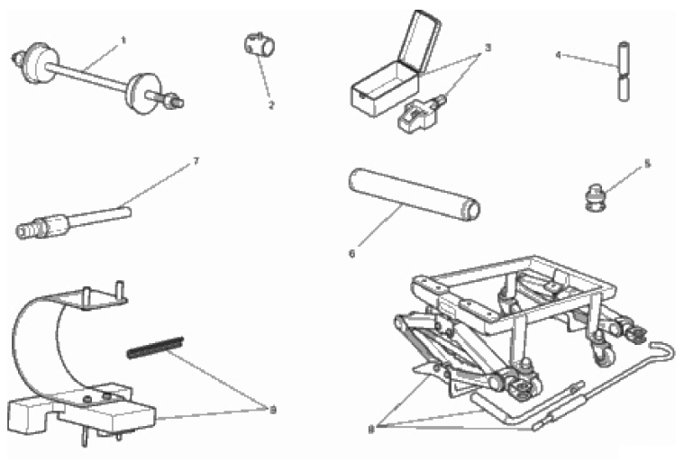 WORKSHOP SERVICE TOOLS, FRAME 