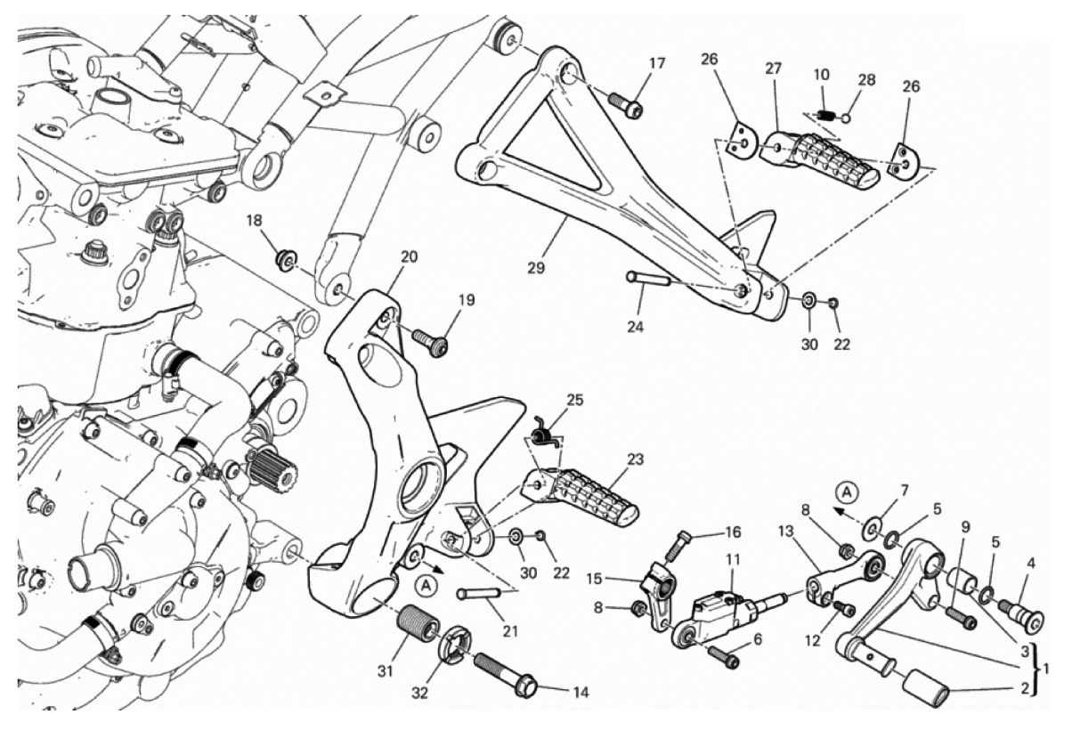 FOOTRESTS, LEFT 