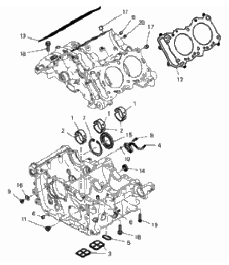 HALF-CRANKCASES PAIR 