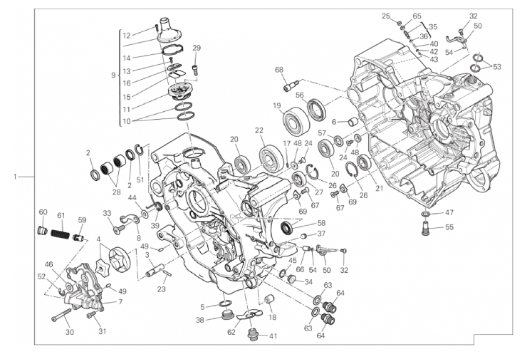 HALF-CRANKCASES PAIR 