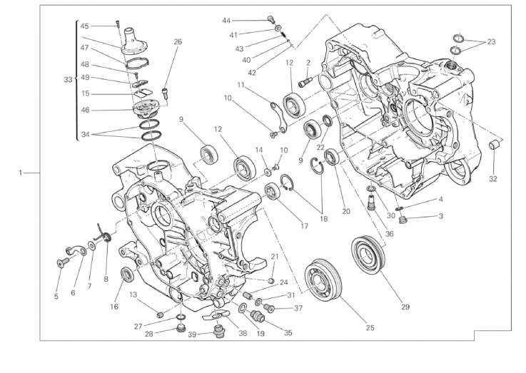 HALF-CRANKCASES PAIR 