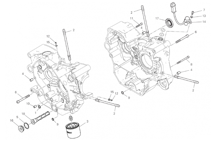 HALF-CRANKCASES PAIR 