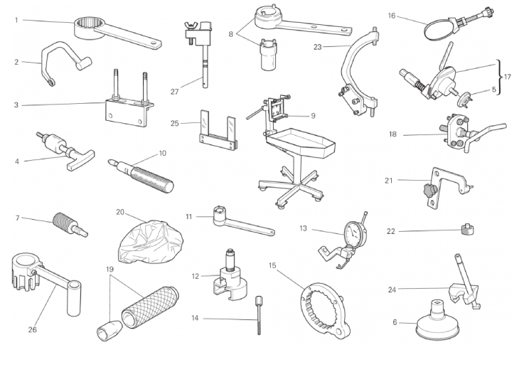 WORKSHOP SERVICE TOOLS, ENGINE 