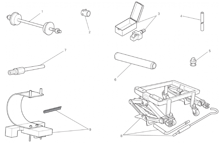 WORKSHOP SERVICE TOOLS, FRAME 