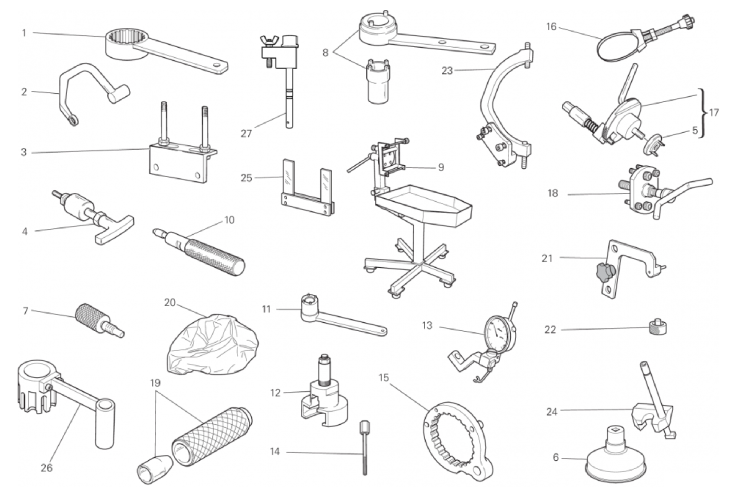 WORKSHOP SERVICE TOOLS, ENGINE 