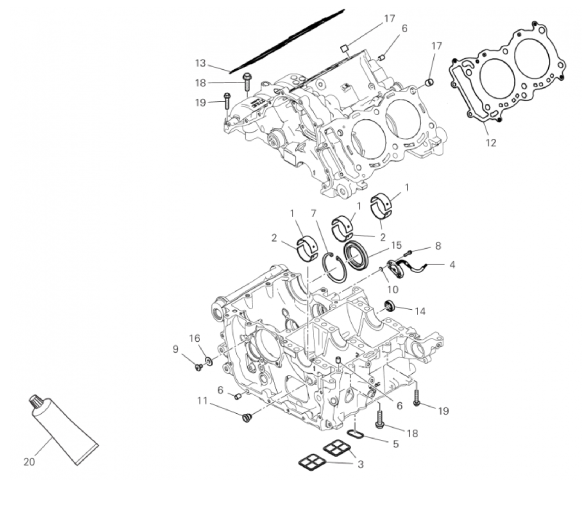 HALF-CRANKCASES PAIR 