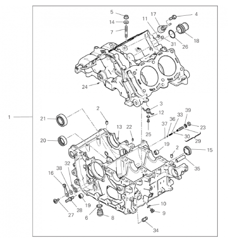 HALF-CRANKCASES PAIR 