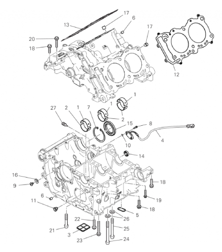 HALF-CRANKCASES PAIR 