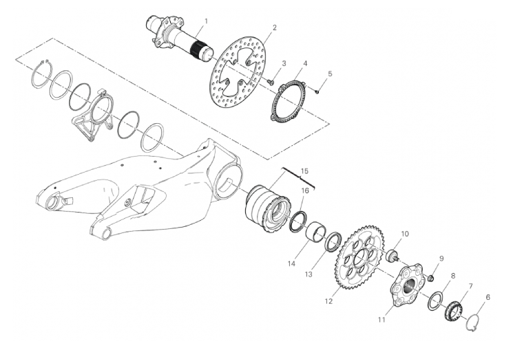 REAR WHEEL SPINDLE 